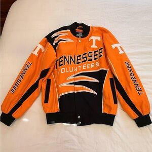 Rare Tennessee Orange Volunteers Twill Bomber Varsity Game Day Letterman Jacket